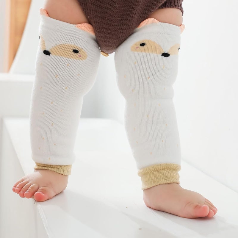 XEPST Toddler Baby Leg Warmers, Pack of 4 Long Legwarmers Cute Animal Pattern Knee Socks Baby Knee Protector Leg Sleeves Leggings for Baby Kids Toddlers Boys Girls 0-5 Years, One Size - Image 5